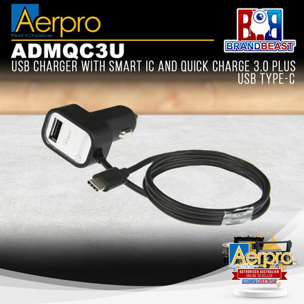 Aerpro ADMQC3U Qualcomm Quick Charger 3.0 + 2.4A Normal Charger With Smart IC