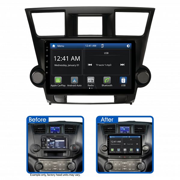 Main - Aerpro Aerpro AMTO45 10" Multimedia Receiver Suit Toyota Kluger Grande 2007 - 2013