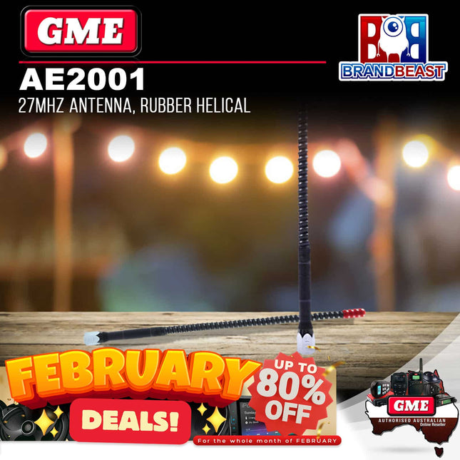 GME AE2001 320mm Rubber 27mhz Antenna