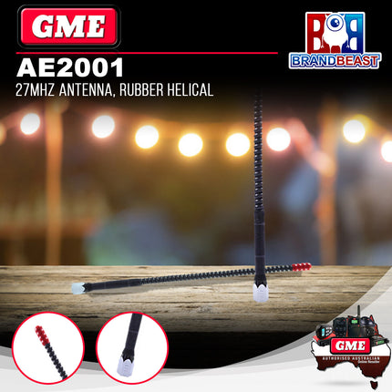GME AE2001 320mm Rubber 27mhz Antenna