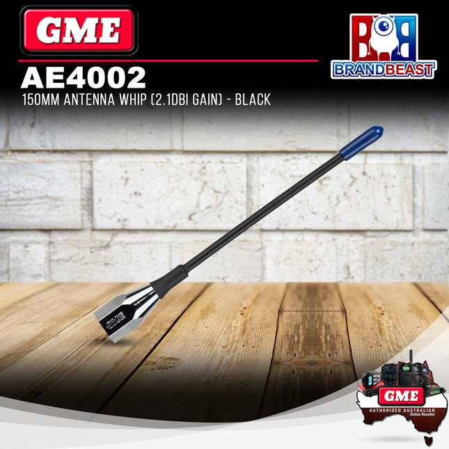 GME AE4002 150mm Antenna Whip (2.1dbi Gain) - Black