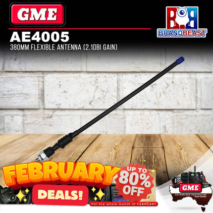 GME AE4005 380mm Flexible Antenna (2.1dbi Gain)