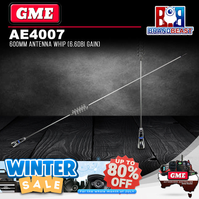 GME AE4007 600mm Antenna Whip (6.6dbi Gain)