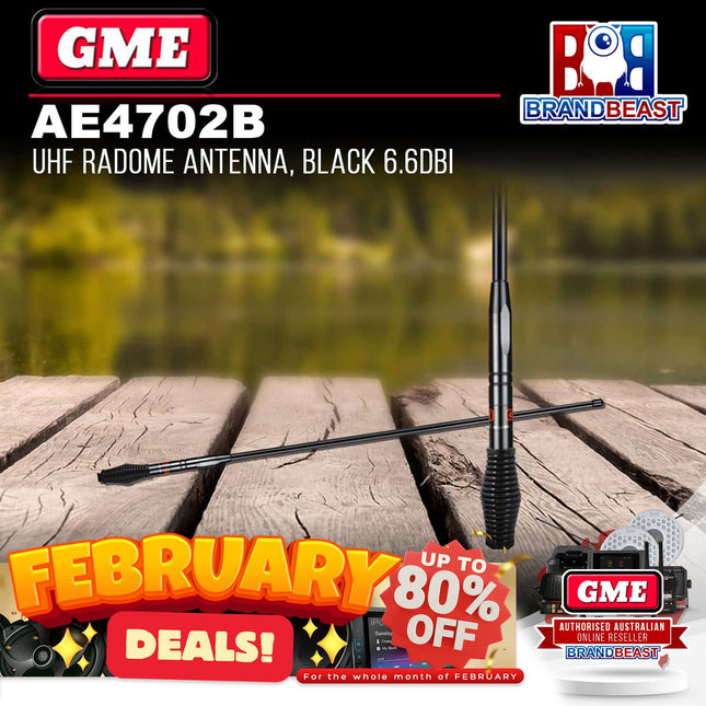 GME AE4702B 1060mm Radome Antenna (6.6dbi Gain) - Black