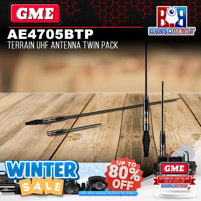 GME AE4702BTP Medium Duty All Terrain Pack 2.1 & 6.6 Dbi Gain Black