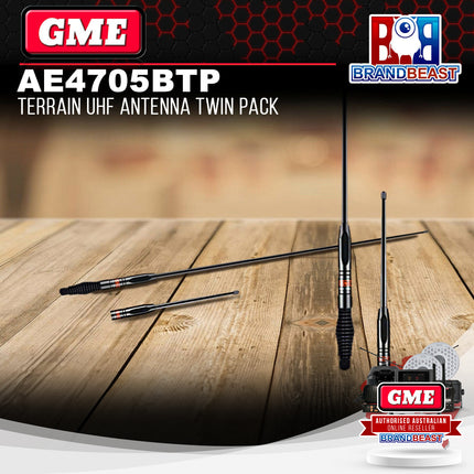 GME AE4705BTP Heavy Duty All Terrain Pack 2.1 & 6.6dbi Gain Black