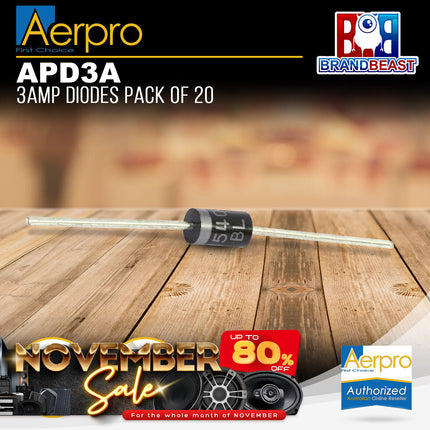 Aerpro APD3A 3 Amp Diodes - 20pcs