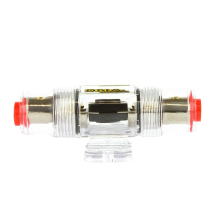 DNA AFC102UP Ni Plated Clear Inline AFC Fuse Holder With 80 Amp Fuse