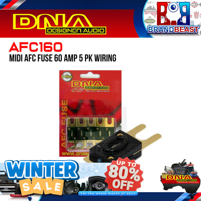 DNA AFC160 60 AMP Midi AFC Fuse - 1 Pack Of 5