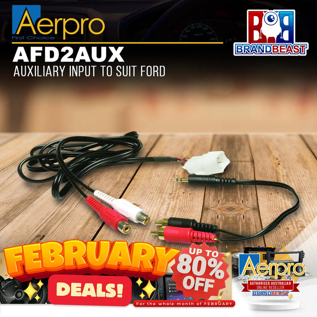 Aerpro AFD2AUX Auxiliary Input Suit Ford Falcon & Territory