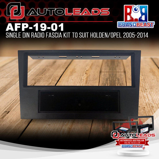 Autoleads AFP-19-01 Single DIN Radio Fascia Kit to Suit Holden/Opel 2005-2014