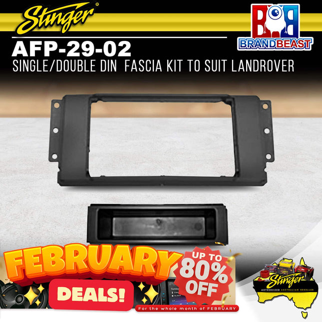 Stinger AFP-29-02 Single/Double DIN Radio Fascia Kit To Suit Landrover