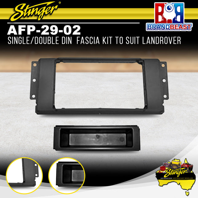Stinger AFP-29-02 Single/Double DIN Radio Fascia Kit To Suit Landrover