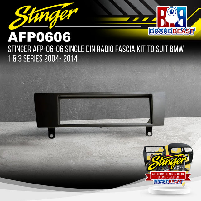 Stinger AFP-06-06 Single DIN Radio Fascia Kit to Suit BMW 1 & 3 Series 2004- 2014