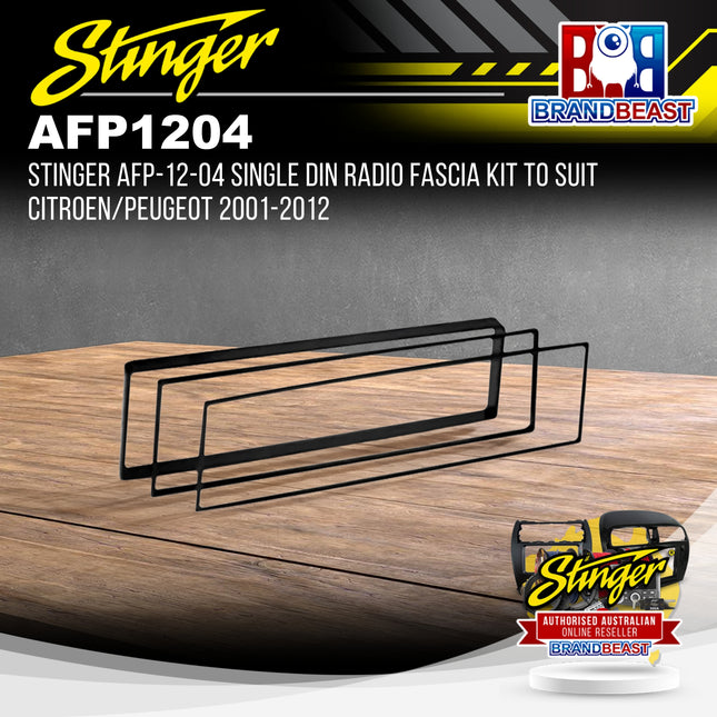 Stinger AFP-12-04 Single DIN Radio Fascia Kit to Suit Citroen/Peugeot 2001-2012