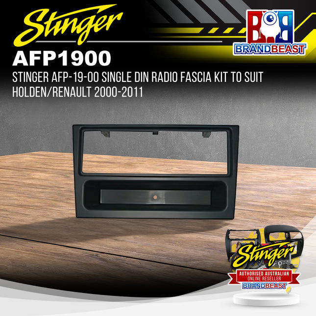 Stinger AFP-19-00 Single DIN Radio Fascia Kit to Suit Holden/Renault 2000-2011