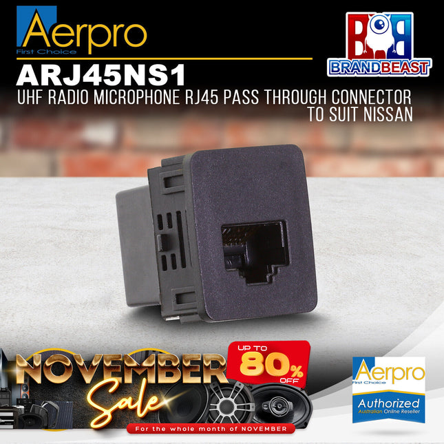 Aerpro ARJ45NS1 UHF Radio Microphone RJ45 Pass Through Connector to Suit Nissan