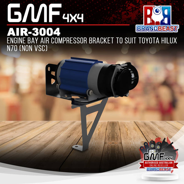 GMF4x4 AIR-3004 Engine Bay Air Compressor Bracket To Suit Toyota Hilux N70 (Non VSC)