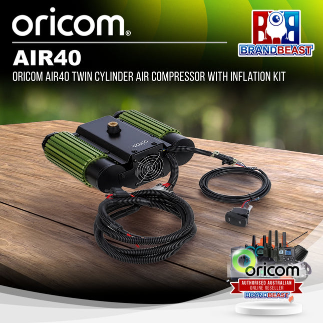 Oricom AIR40 Twin Cylinder Air Compressor with Inflation Kit