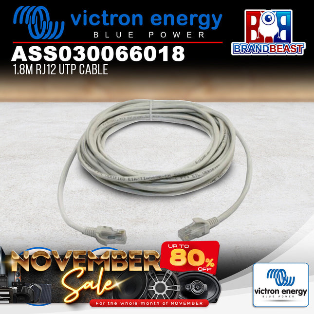 Victron Energy ASS030066018 1.8m RJ12 UTP Cable