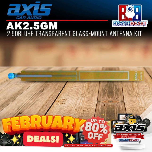 Axis AK2.5GM 2.5dBi UHF Transparent Glass-Mount Antenna Kit