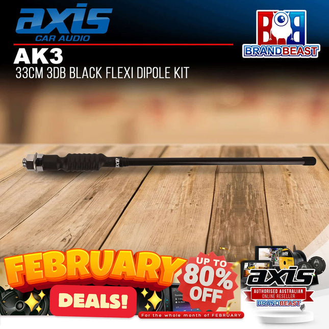 Axis AK3 3db Black Flexi Dipole Kit 33cm