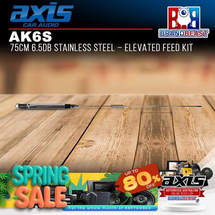 Axis AK6S 6.5db Stainless Steel Elevated Feed Kit 75cm
