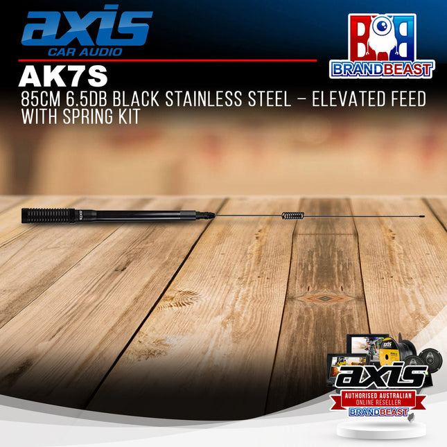 Axis AK7S 6.5db Black Stainless Steel Elevated Feed With Spring Kit 85cm