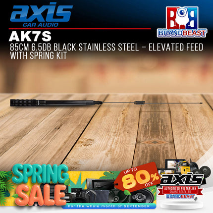 Axis AK7S 6.5db Black Stainless Steel Elevated Feed With Spring Kit 85cm