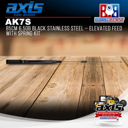 Axis AK7S 6.5db Black Stainless Steel Elevated Feed With Spring Kit 85cm