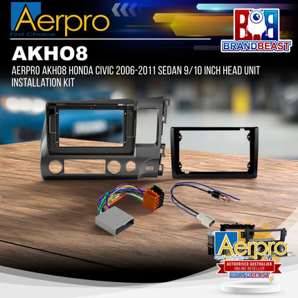 Aerpro AKHO8 Honda Civic 2006-2011 Sedan 9/10 Inch Head Unit Installation Kit