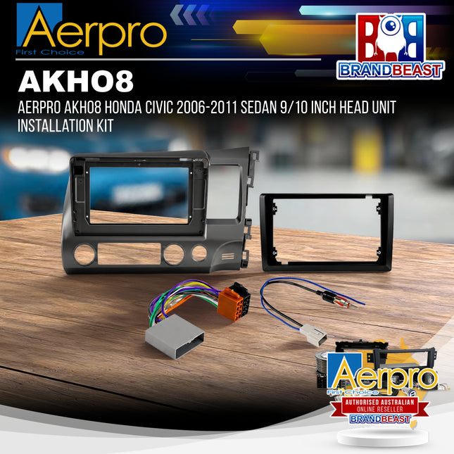 Aerpro AKHO8 Honda Civic 2006-2011 Sedan 9/10 Inch Head Unit Installation Kit