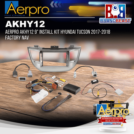 Aerpro AKHY12 9" Install Kit Hyundai Tucson 2017-2018 Factory Nav