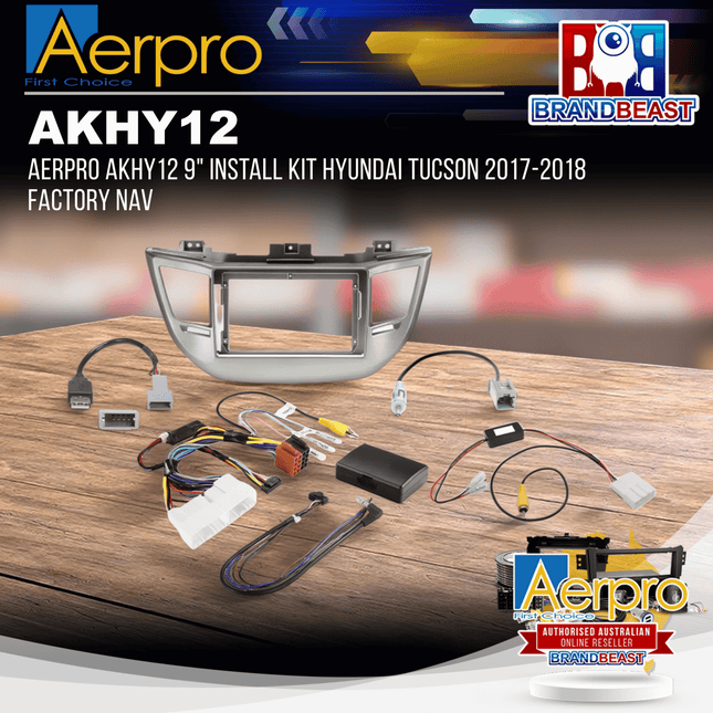 Aerpro AKHY12 9" Install Kit Hyundai Tucson 2017-2018 Factory Nav