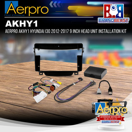 Aerpro AKHY1 Hyundai i30 2012-2017 9 Inch Head Unit Installation Kit