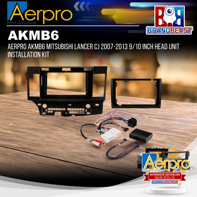 Aerpro AKMB6 Mitsubishi Lancer CJ 2007-2013 9/10 Inch Head Unit Installation Kit