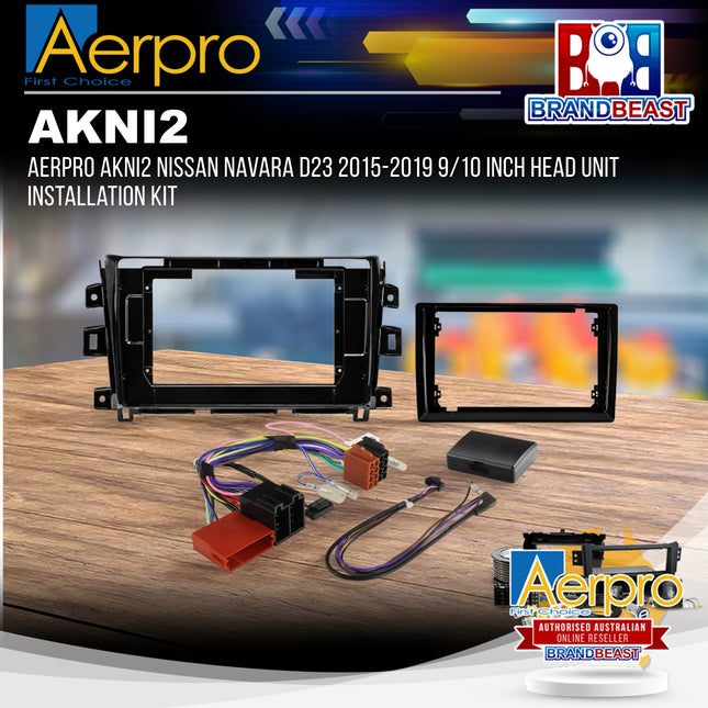 Aerpro AKNI2 Nissan Navara D23 2015-2019 9/10 Inch Head Unit Installation Kit