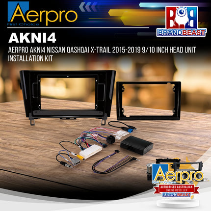 Aerpro AKNI4 Nissan Qashqai X-Trail 2015-2019 9/10 Inch Head Unit Installation Kit