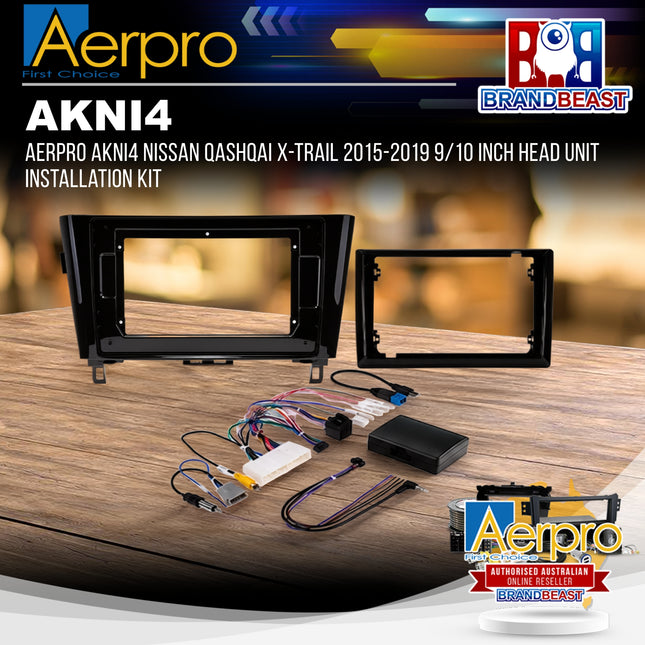 Aerpro AKNI4 Nissan Qashqai X-Trail 2015-2019 9/10 Inch Head Unit Installation Kit