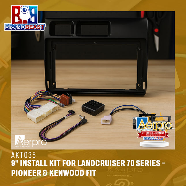 Aerpro AKTO35 9 inch headunit installation kit for Toyota LandCruiser 70 Series