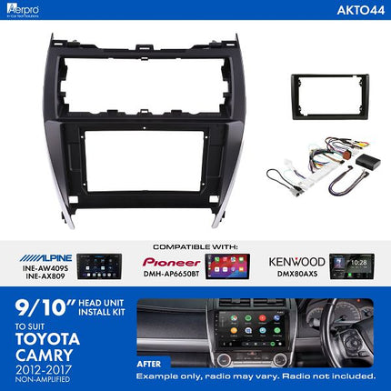 AERPRO AKTO44 9/10 Inch Install Kit to Suit Toyota Camry 2012-2017