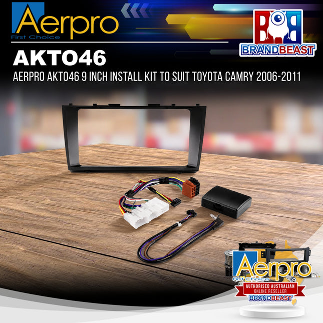 AERPRO AKTO46 9 Inch Install Kit to Suit Toyota Camry 2006-2011