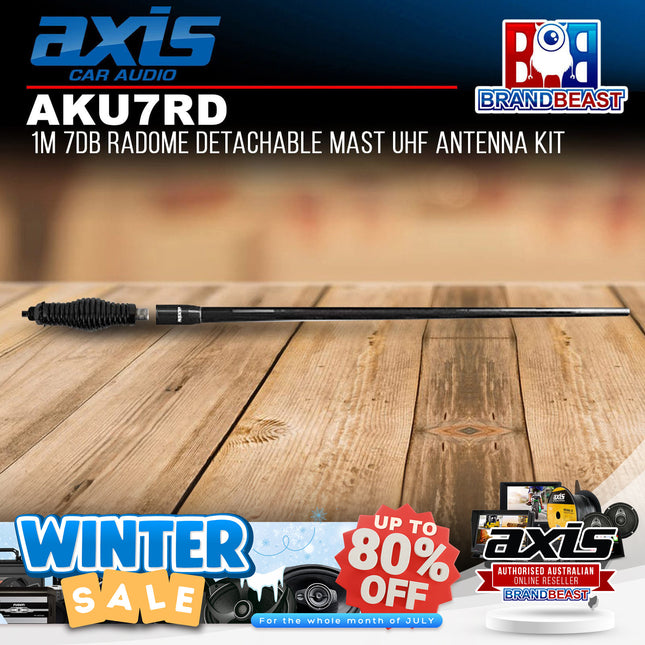 Axis AKU7RD 7db Radome Detachable Mast Uhf Antenna Kit 1m
