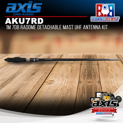 Axis AKU7RD 7db Radome Detachable Mast Uhf Antenna Kit 1m