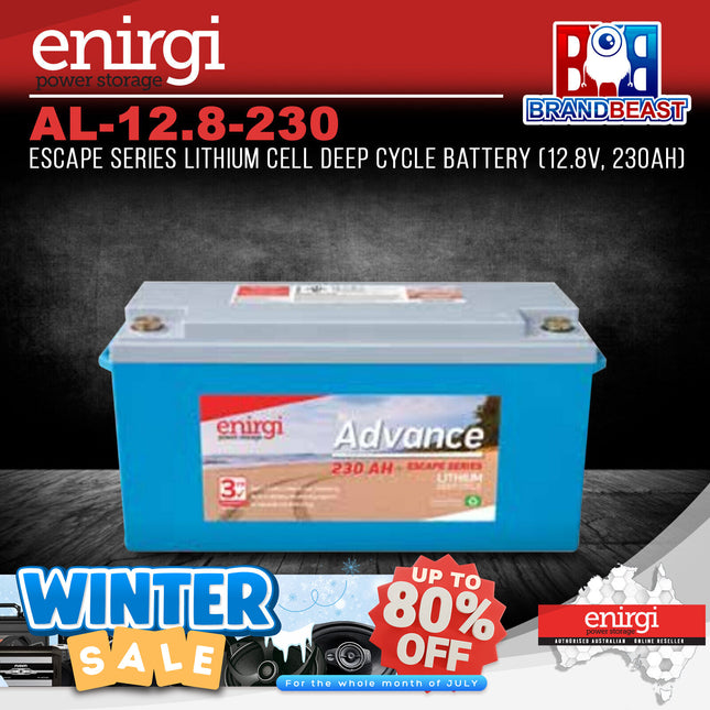 Enirgi AL-12.8-230 Escape Series Lithium Cell Deep Cycle Battery (12.8V, 230Ah)