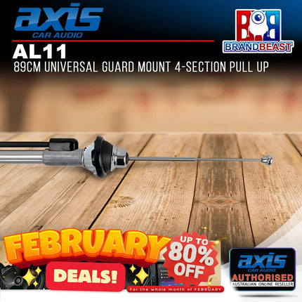 Axis AL11 89cm Guard Mount 4-Section Pull Up Antenna