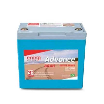 Enirgi AL-12.8-80 Escape Series Lithium Cell Deep Cycle Battery (12.8V, 80Ah)