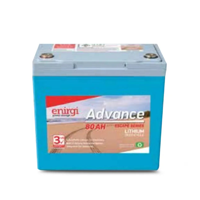 Enirgi AL-12.8-80 Escape Series Lithium Cell Deep Cycle Battery (12.8V, 80Ah)