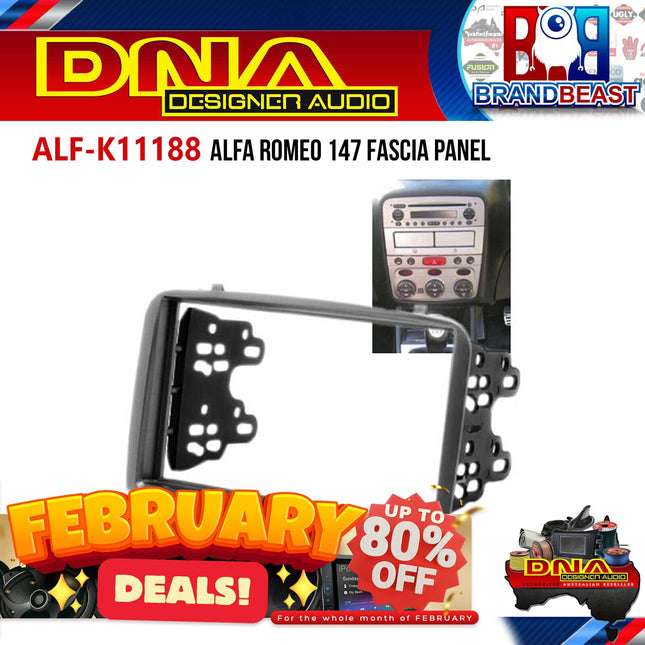 DNA ALF-K11188 Double DIN Fascia Panel to Suit Alfa Romeo 147