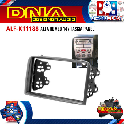 DNA ALF-K11188 Double DIN Fascia Panel to Suit Alfa Romeo 147